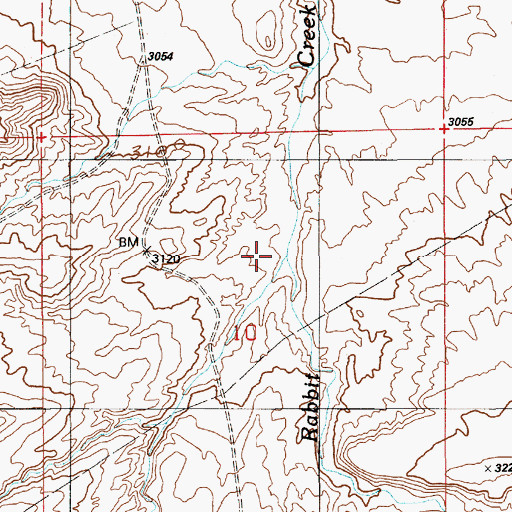 Topographic Map of Moores Creek, ID
