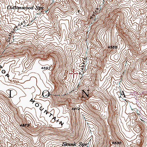 Topographic Map of Piebald Well, AZ