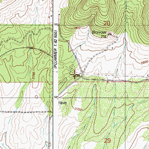 Topographic Map of Mowry, ID