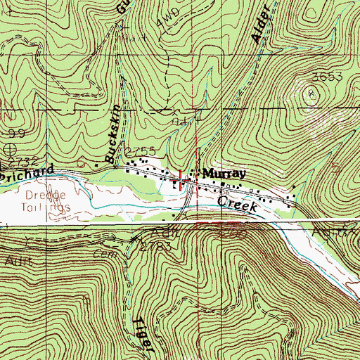 Topographic Map of Murray, ID