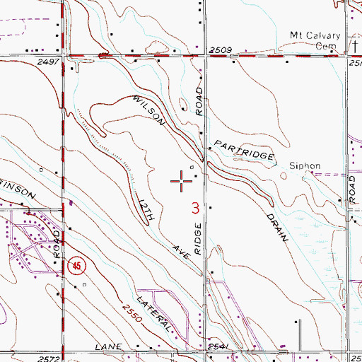 Topographic Map of Nampa, ID