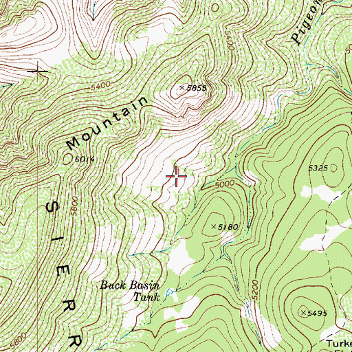 Topographic Map of Pigeon Tank, AZ