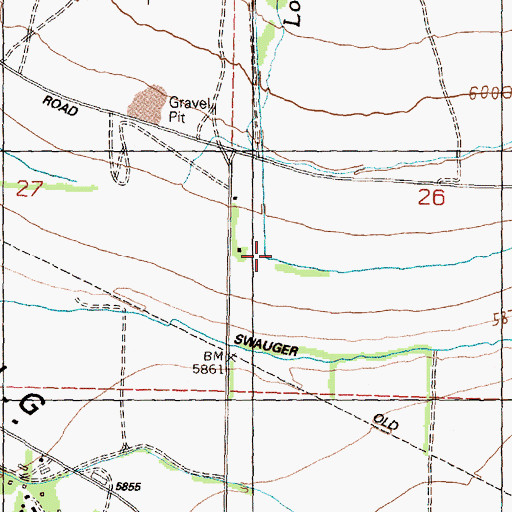 Topographic Map of Nielsen Ditch, ID