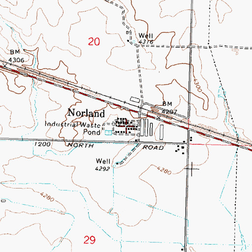 Topographic Map of Norland, ID