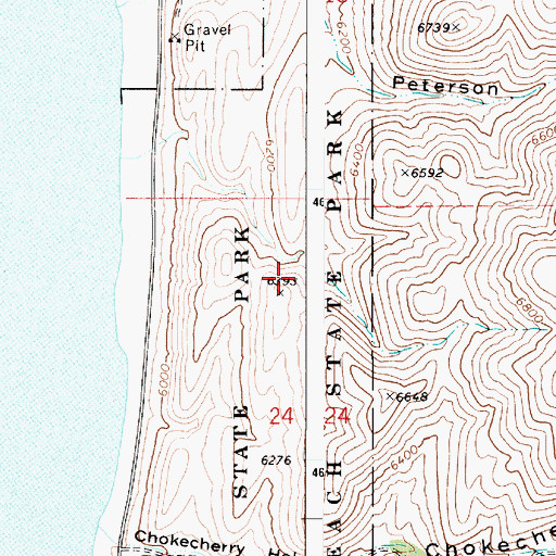 Topographic Map of North Beach State Park, ID