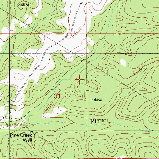 Topographic Map of Pine Creek Well, AZ
