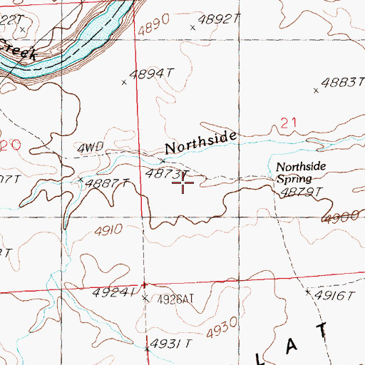 Topographic Map of Northside Spring, ID