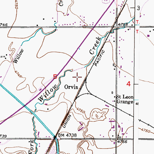 Topographic Map of Orvin, ID