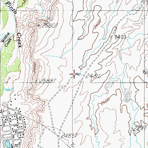 Topographic Map of Pinto Mesa Tank, AZ