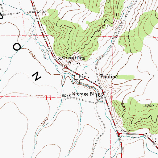 Topographic Map of Pauline, ID