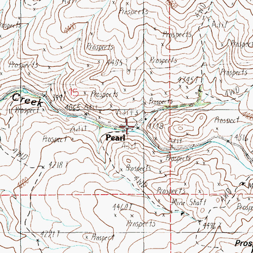Topographic Map of Pearl, ID