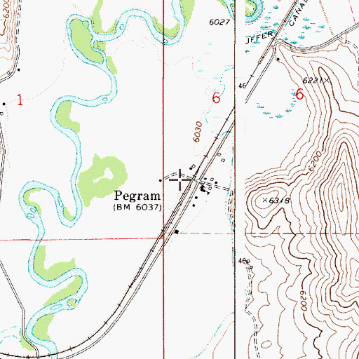 Topographic Map of Pegram, ID