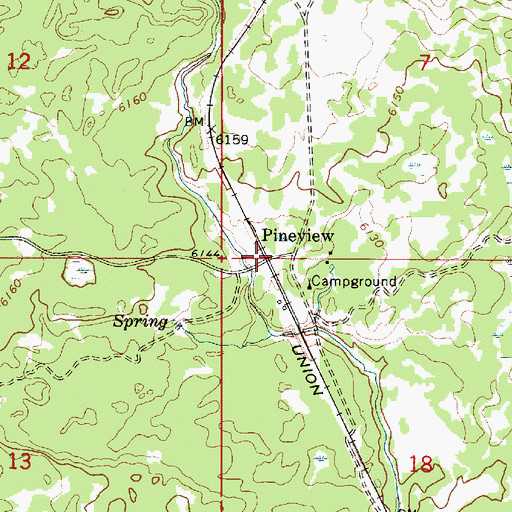 Topographic Map of Pineview, ID