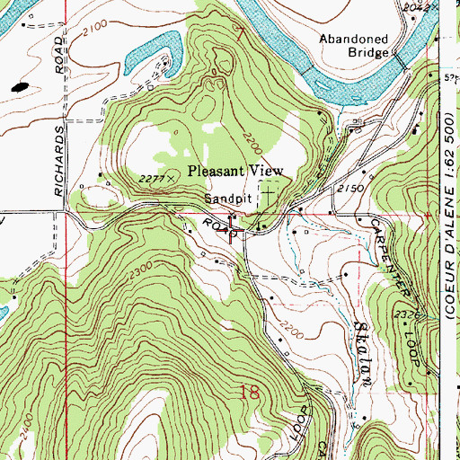 Topographic Map of Pleasant View, ID