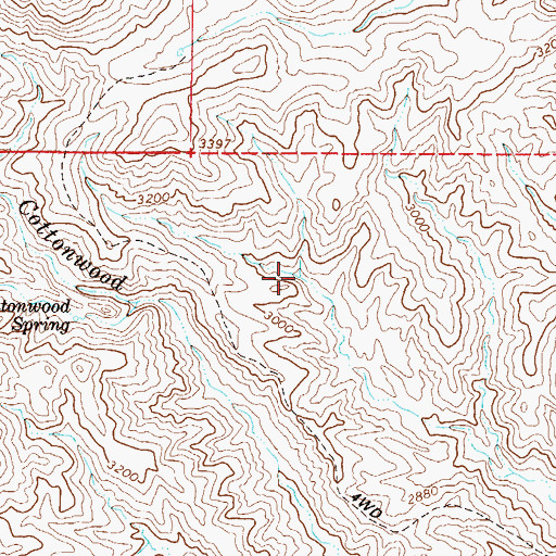 Topographic Map of Point of Rock Spring, AZ