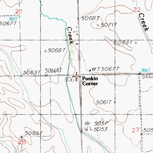 Topographic Map of Punkin Corner, ID