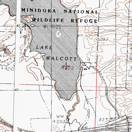Topographic Map of Raft River Valley, ID