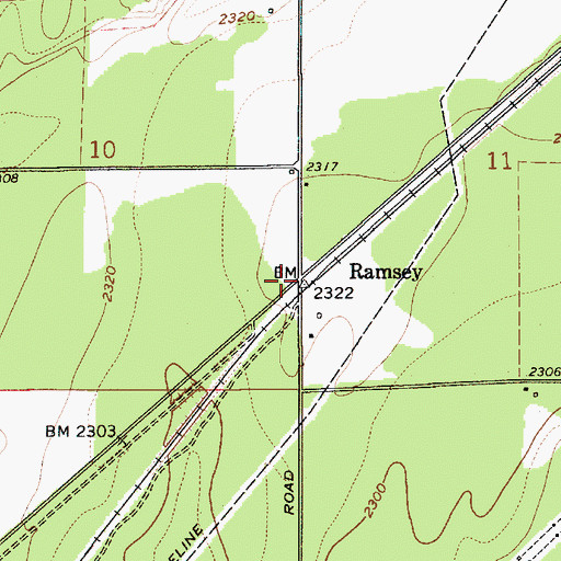 Topographic Map of Ramsey, ID