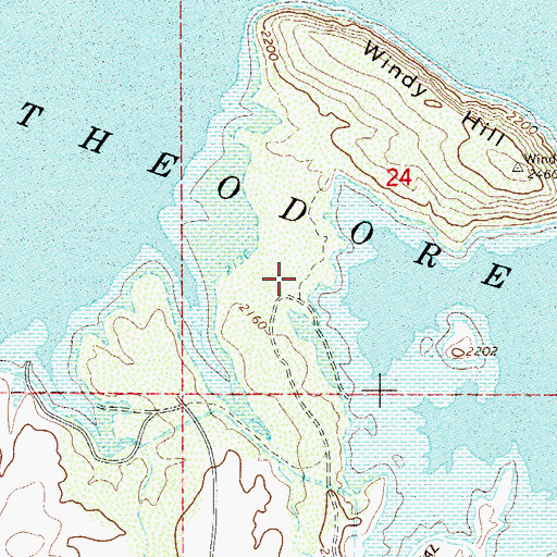 Topographic Map of Windy Hill Recreation Site, AZ