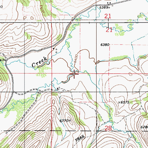 Topographic Map of Rock Creek, ID