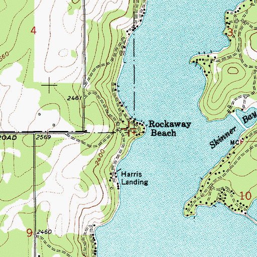 Topographic Map of Rockaway Beach, ID