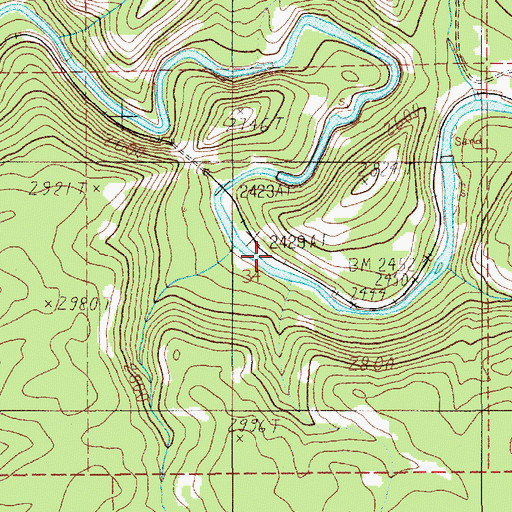 Topographic Map of Rover, ID