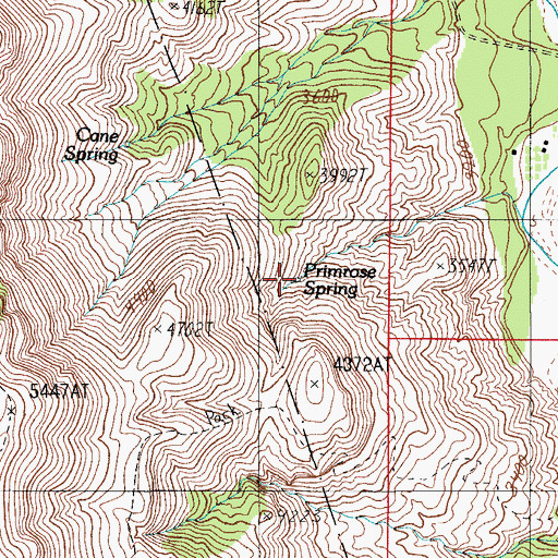 Topographic Map of Primrose Spring, AZ