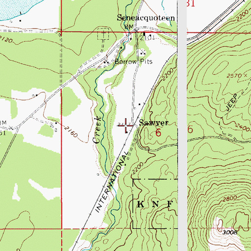 Topographic Map of Sawyer, ID