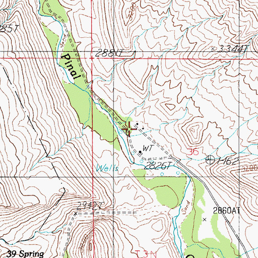 Topographic Map of Pringle Pump, AZ
