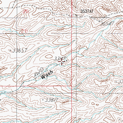 Topographic Map of Pringle Well, AZ