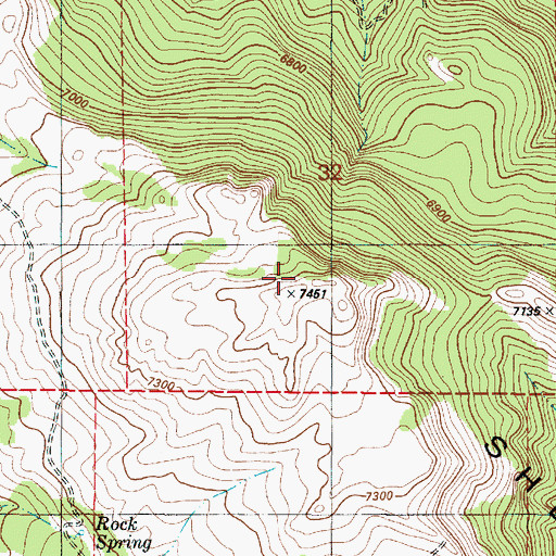 Topographic Map of Sheep Mountain, ID