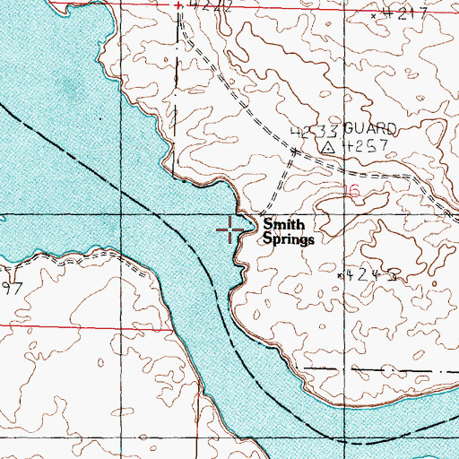 Topographic Map of Smith Springs, ID