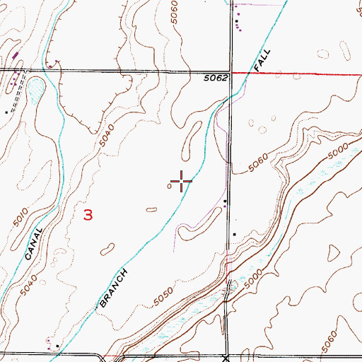 Topographic Map of South Branch Fall River Canal, ID
