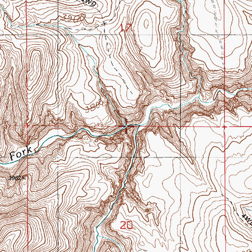 Topographic Map of Pedracini Fork, ID