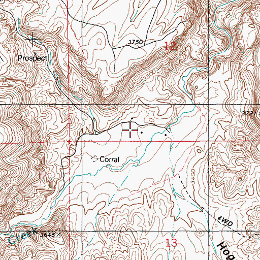 Topographic Map of Spiry Place, ID