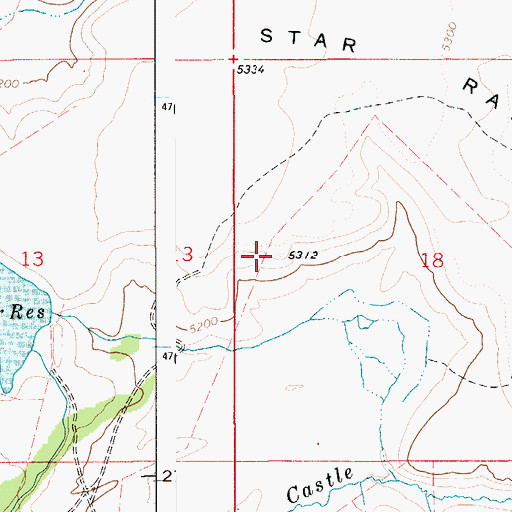 Topographic Map of Star Ranch Table, ID
