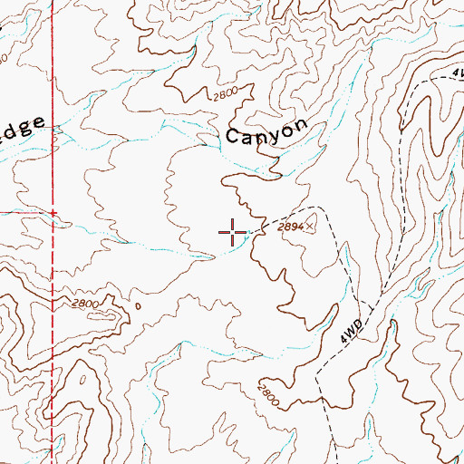 Topographic Map of Quartz Ledge Tank, AZ