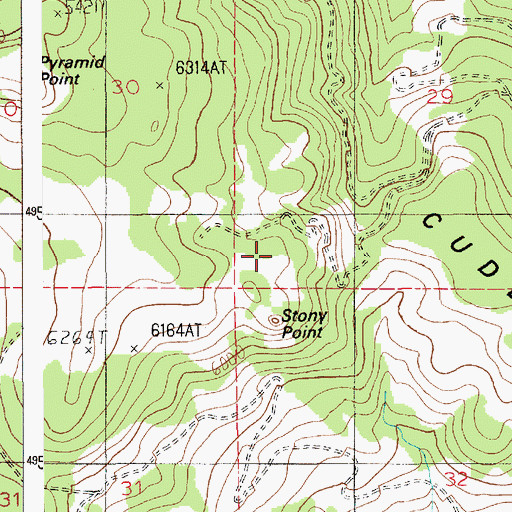 Topographic Map of Stony Point, ID