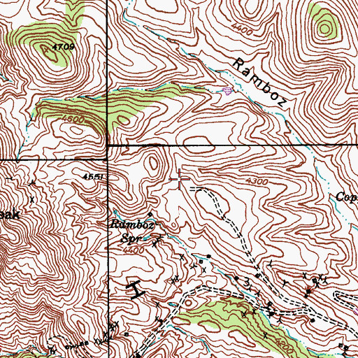 Topographic Map of Ramboz Well, AZ