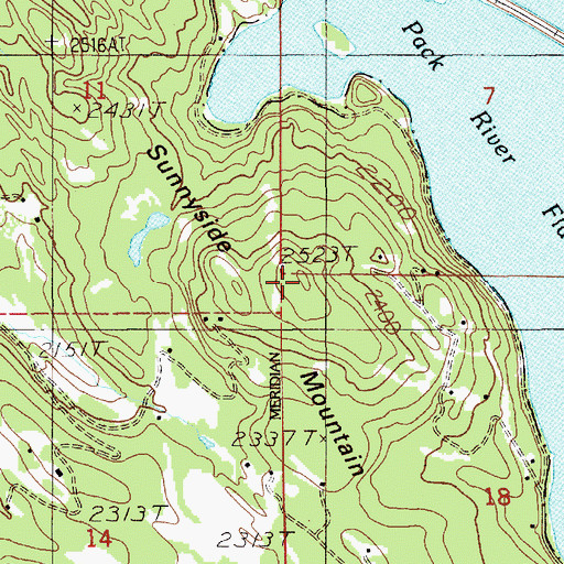 Topographic Map of Sunnyside Mountain, ID