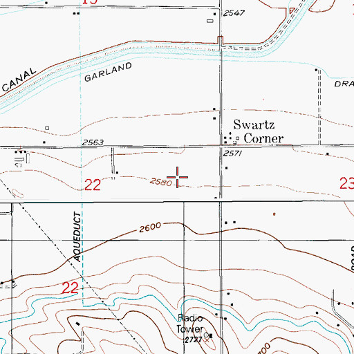 Topographic Map of Swartz Corner, ID