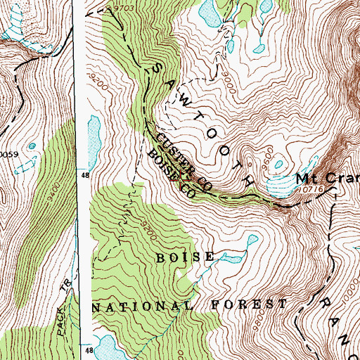 Topographic Map of The Temple, ID