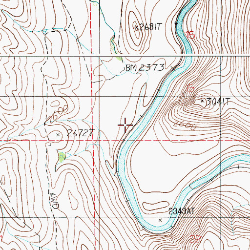 Topographic Map of Thousand Springs Creek, ID