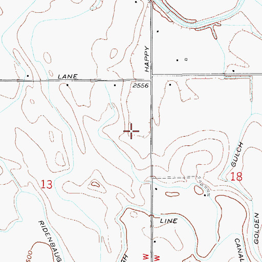 Topographic Map of Tiegs Corner, ID