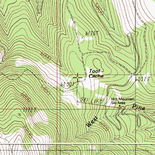 Topographic Map of Tool Cache, ID