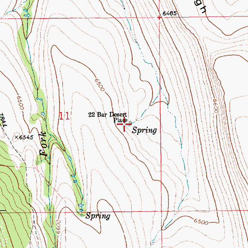 Topographic Map of Twenty-Two Bar Desert Place, ID