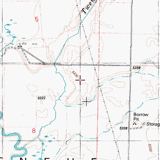 Topographic Map of Twentyfour Mile Creek, ID