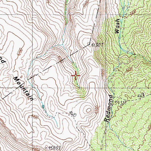 Topographic Map of Redmond Tank, AZ