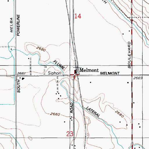 Topographic Map of Westma, ID