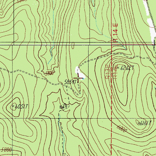 Topographic Map of Reg Tank, AZ